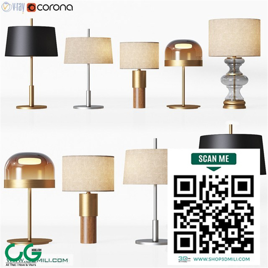 5 Table Lamps Set 1